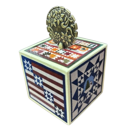 Thread Cutter Wooden Quilt Cube