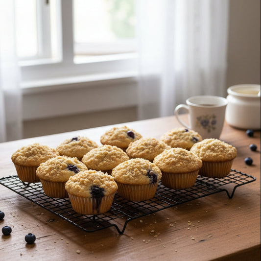 Blueberry Almond Streusel Muffins