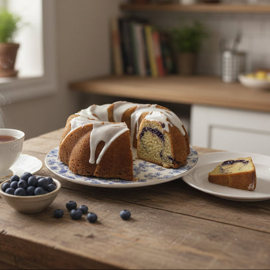 Blueberry Lemon Swirl Bundt Cake