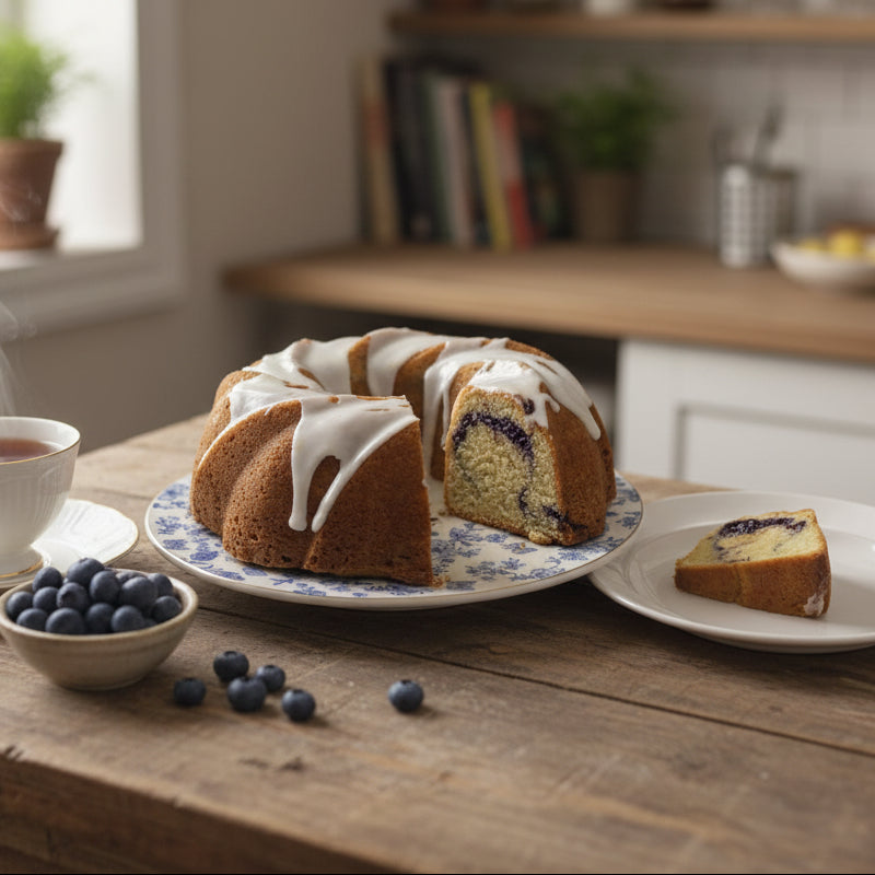 Blueberry Lemon Swirl Bundt Cake