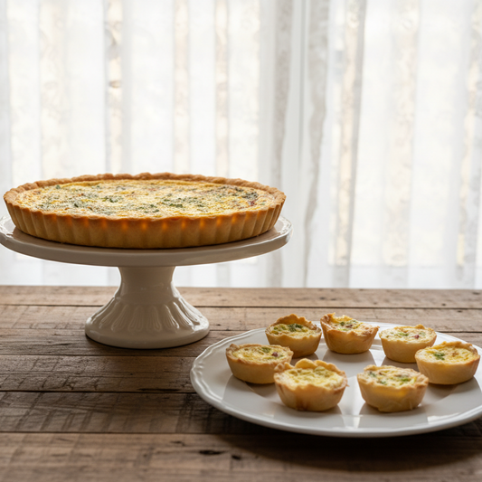 Spring Onion & Gruyère Quiche or Mini Quiches