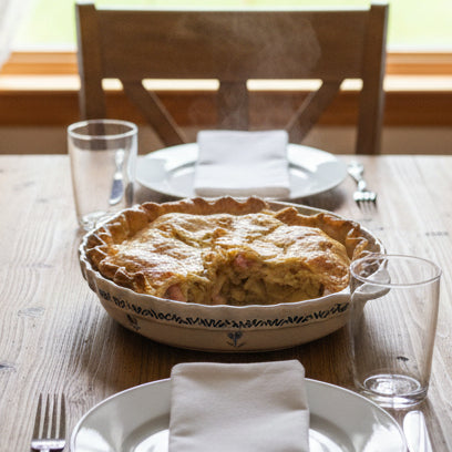 Herbed Potato and Caramelized Onion Slab Pie