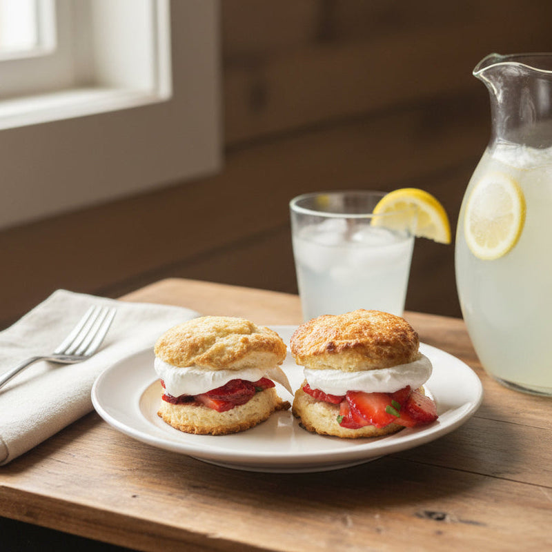 Strawberry Basil Shortcake Biscuits