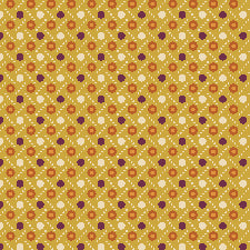 Pattern of small flowers on a yellow background