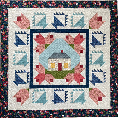 Springtime at Tulip Cottage Pieced Center Pattern