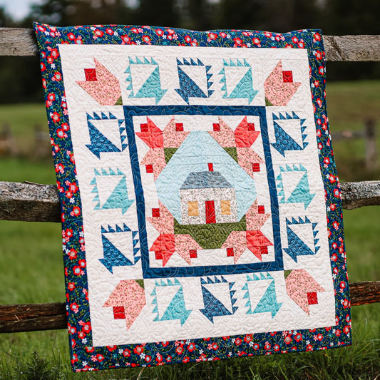 Springtime at Tulip Cottage Pieced Center Pattern