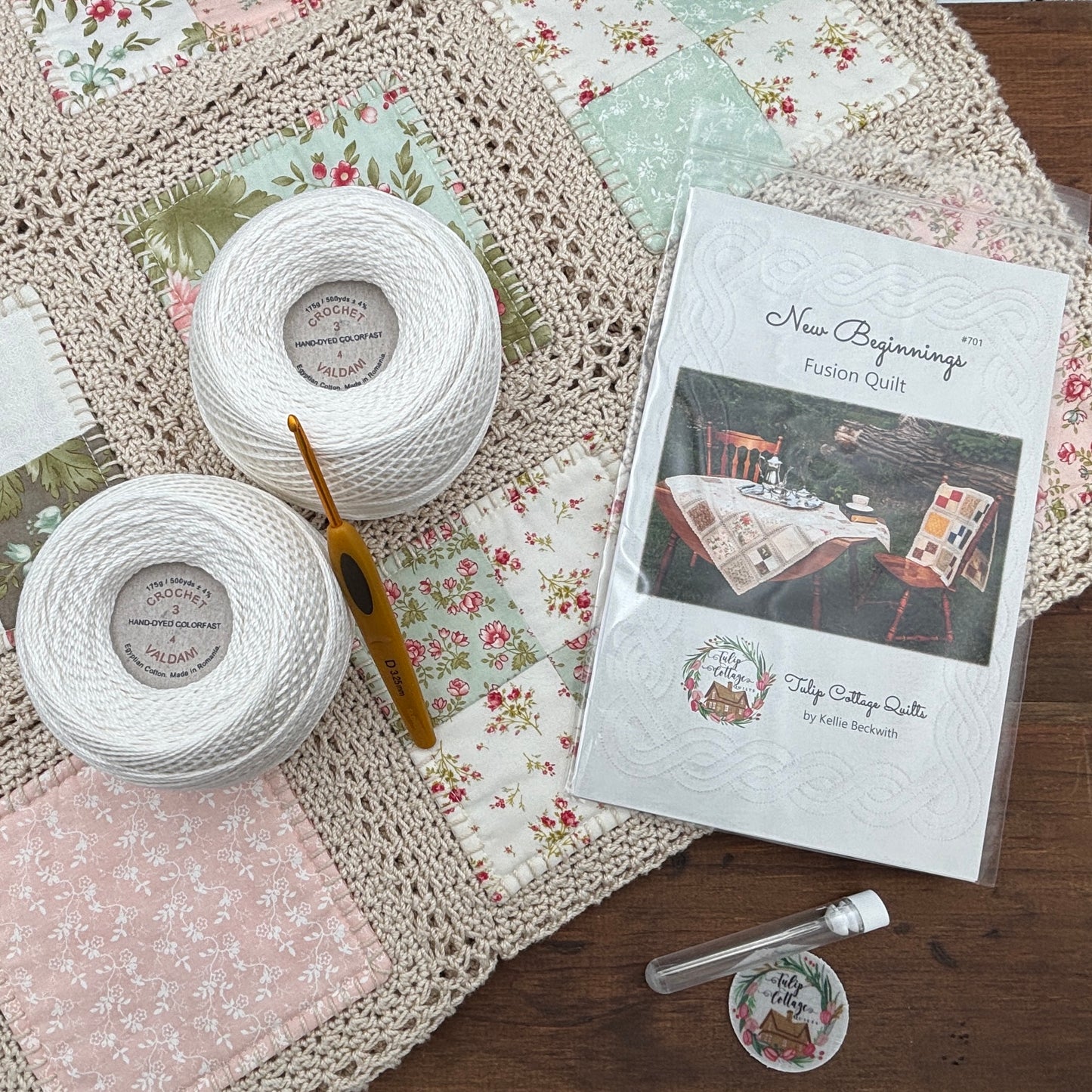 New Beginnings Crochet Fusion Quilt Kit without Pattern