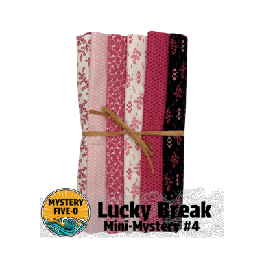 Packaged product with patterned design and 'Mystery Five-O' logo on a white background