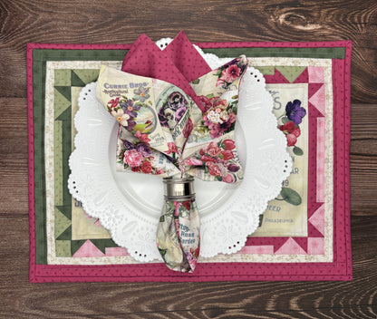 Vintage Lace Placemat and Napkin Set Pattern